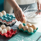 Ceramic Egg Holder 6 Grid Fridge Storage Tray