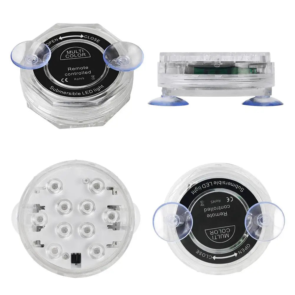 10 Color Changing Submersible LED Pool Lights with Remote