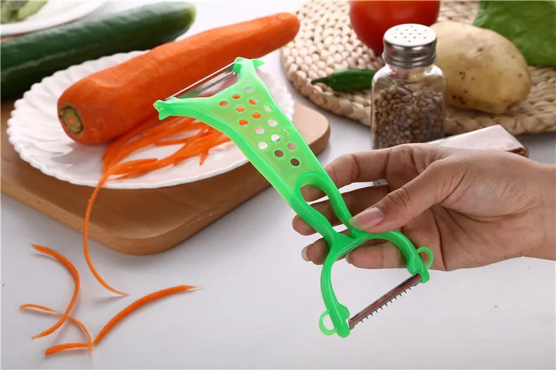 Vegetable Cutter & Carrot Grater – Handheld Kitchen Peeler & Slicer Tool