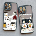 Rural Snow Scenery Phone Case for iPhone 16 15 14 13 12 11 Pro Max