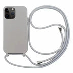 Crossbody Strap Silicone Case for iPhone 11 12 13 14 15 16 Pro Max