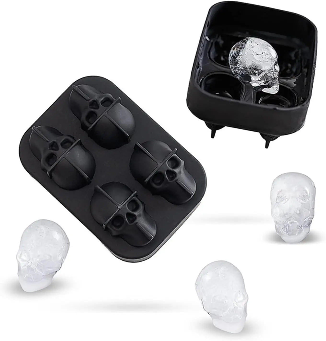 Skull Ice Cube Mold UK Halloween Skull Ice Tray & Party Drink Maker