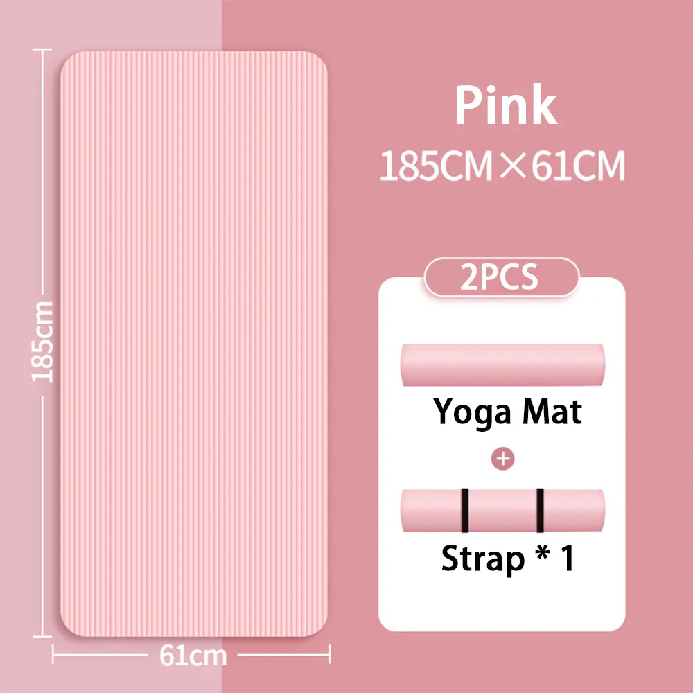 8mm NBR Yoga Mat Non Slip Thick Exercise Mat for Home Beginners