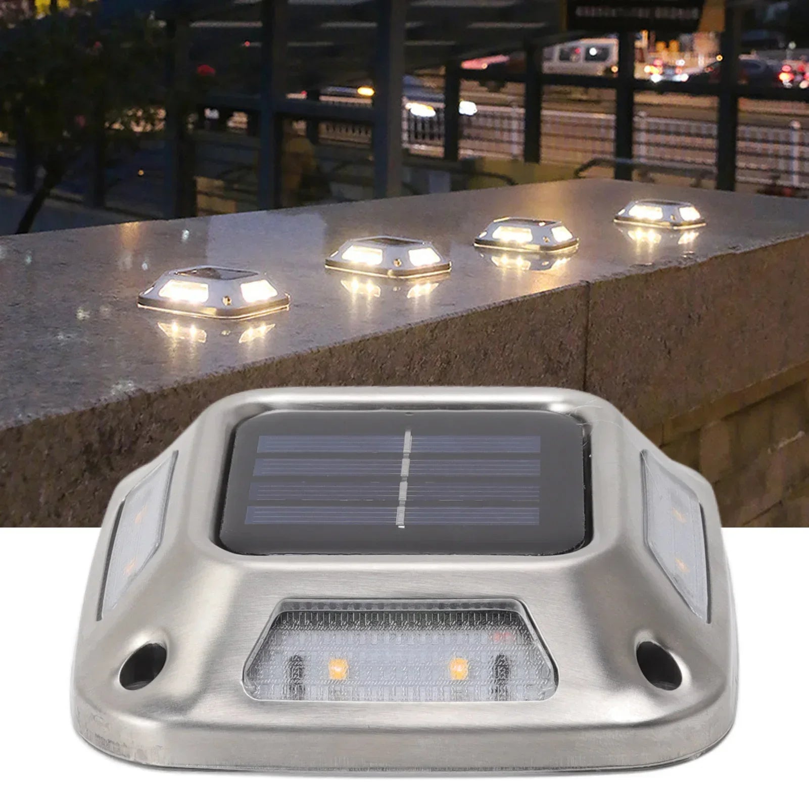 8 LED Solar Ground Light Waterproof Garden Lamp