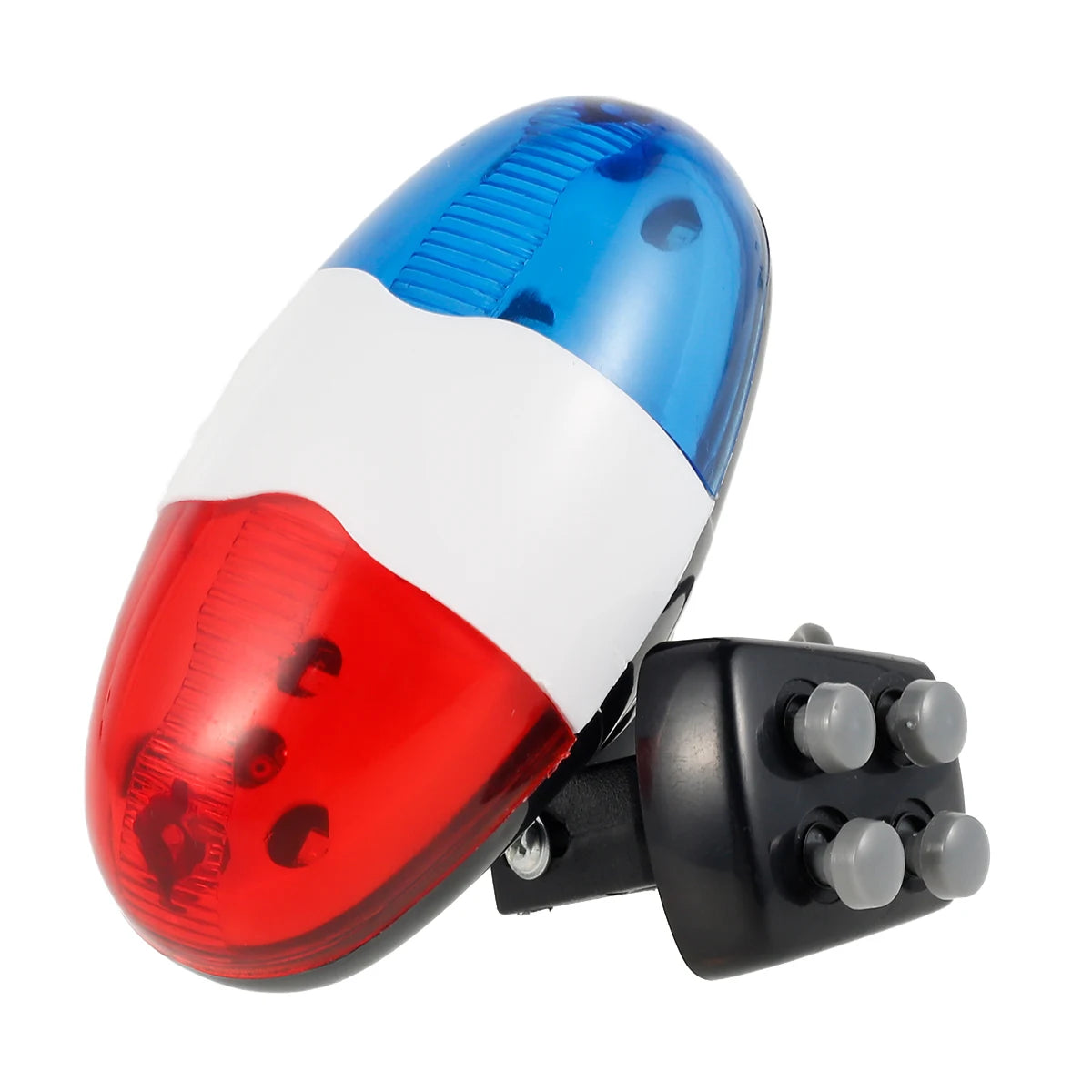 Bicycle Police Siren Horn 4 Sound Bike Bell with LED Strobe Light