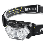 9 LED Rechargeable Headlamp Motion Sensor Flashlight