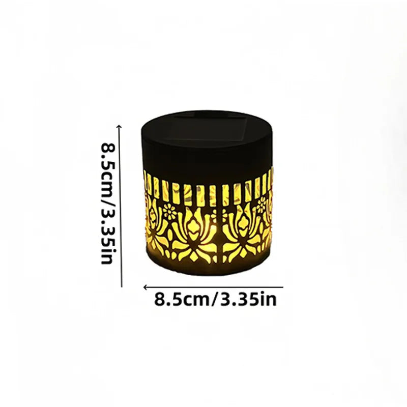 Solar LED Floral Wall Sconce Waterproof Outdoor Projection Garden Light