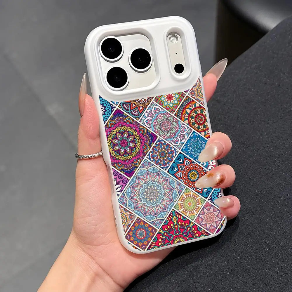 Colorful pattern Mandala Case for iPhone 17 16 15 14 13 12 Pro Max