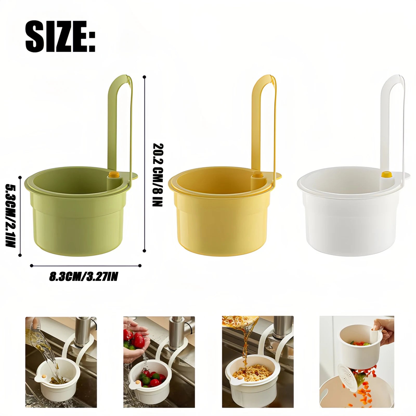 Self Cleaning Sink Strainer Waste Catcher Basket