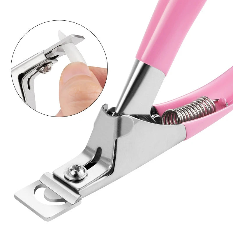 Professional Fake Nail Cutter U Type Acrylic Nail Tip Trimmer Tool