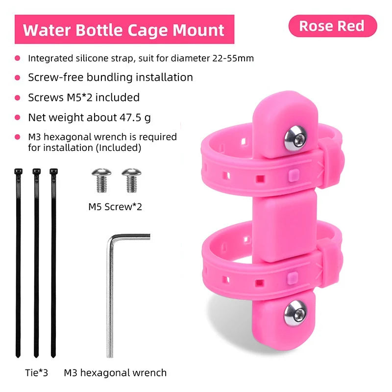 Bike Bottle Cage Mount Adapter Seatpost Frame Holder Universal