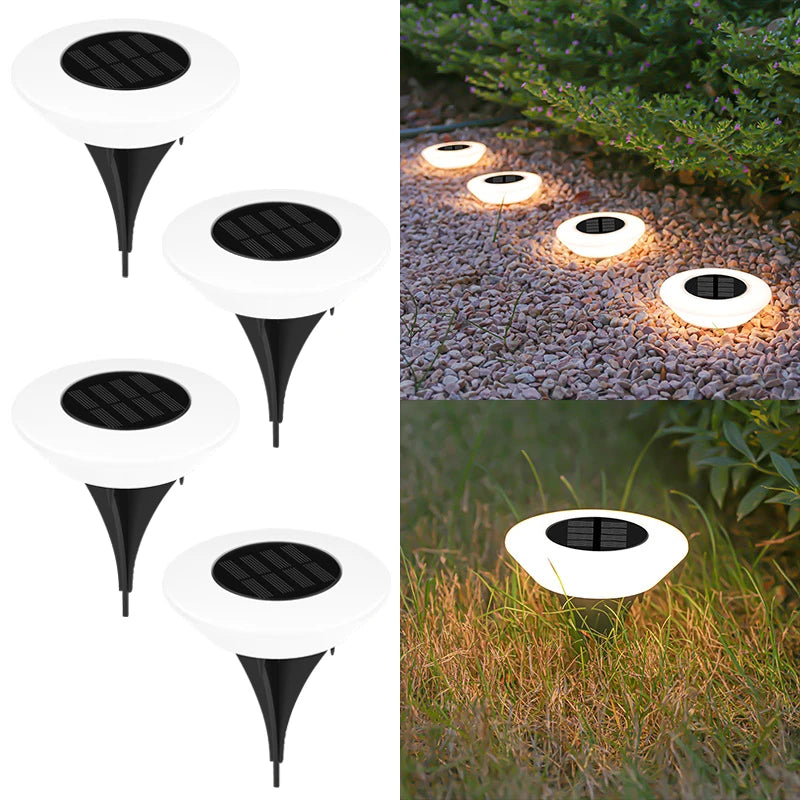 14 LED Solar Ground Lights for Garden, Yard & Pathway Decor