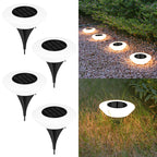 14 LED Solar Ground Lights for Garden, Yard & Pathway Decor