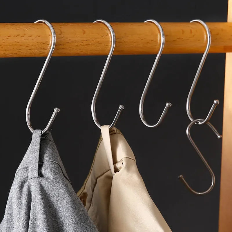 Stainless Steel S Hooks Kitchen Organizer