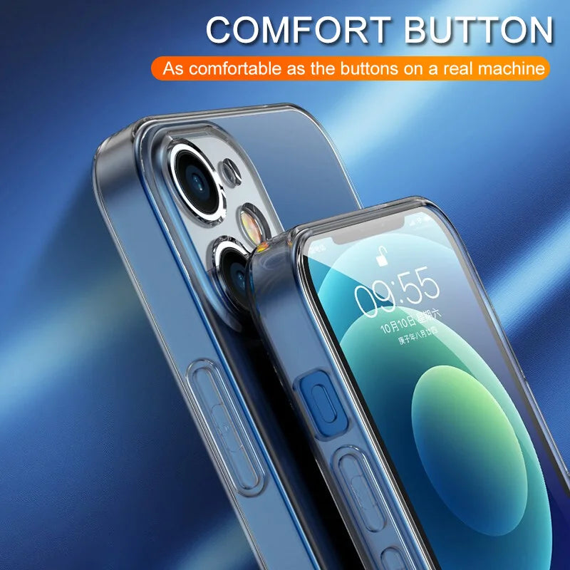 Ultra Thin Clear Case for iPhone 17 16 15 14 13 12 11 Pro Max Cover
