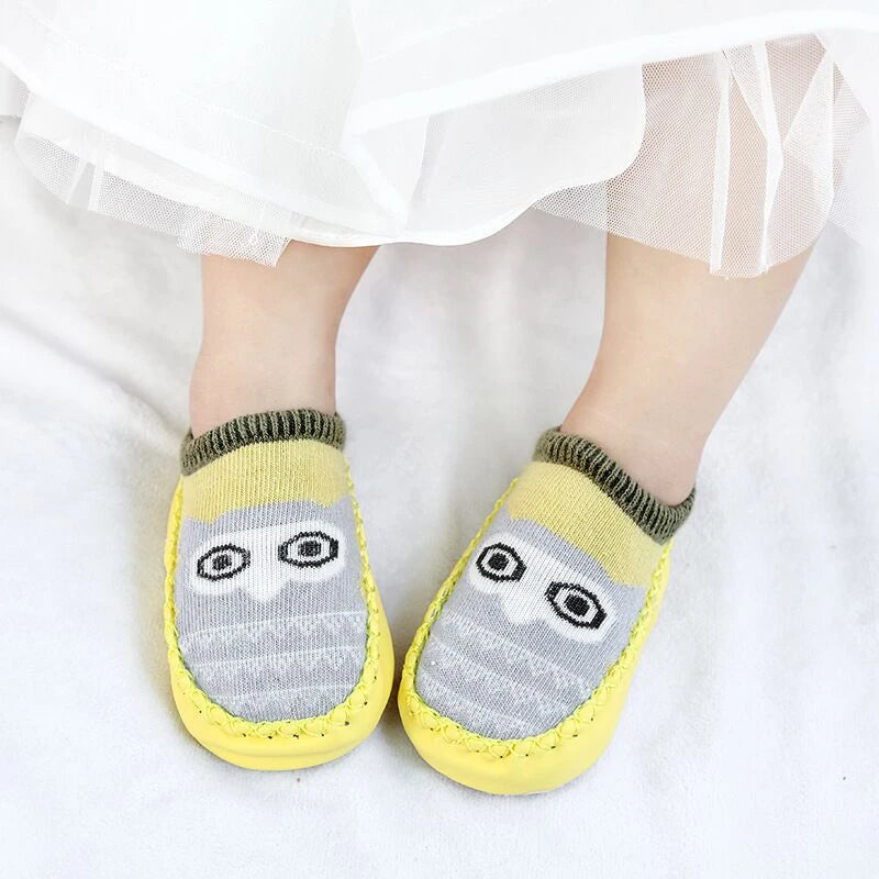Baby Socks Slippers Rubber Sole Anti-Slip Indoor Shoes for Toddlers