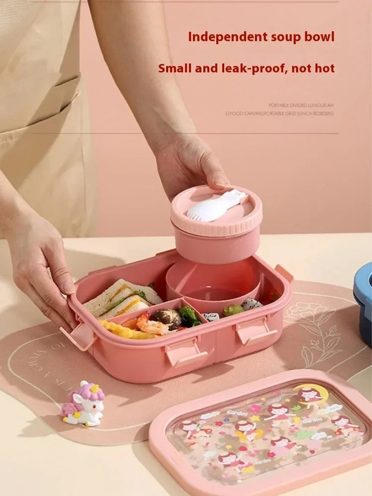 Cartoon Lunch Box 1000/1350ML Sealed Leakproof Bento Food Container