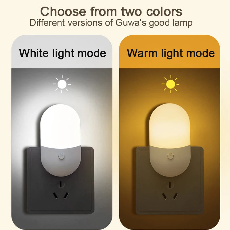 LED Mini Night Light Plug-In Bedside Sleep Lamp