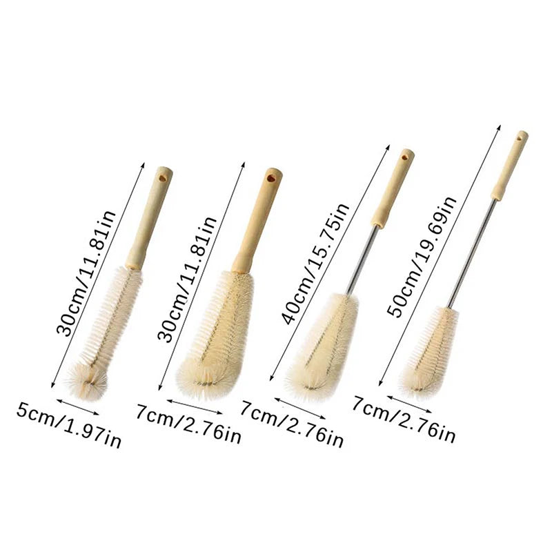 Wooden Bottle Cleaning Brush Long Handle Scrubber