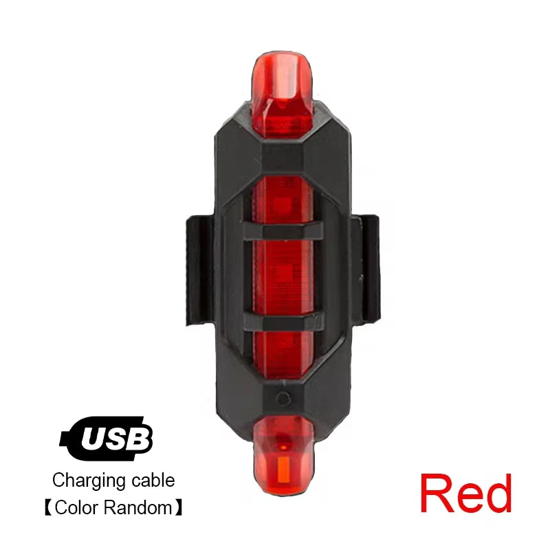 USB Rechargeable Bike Light Set with Front & Tail Light