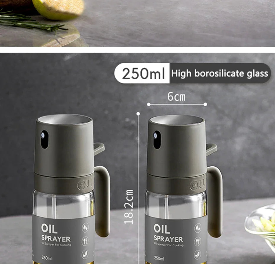 250ml Oil Spray Bottle Glass Olive Oil Sprayer for Cooking