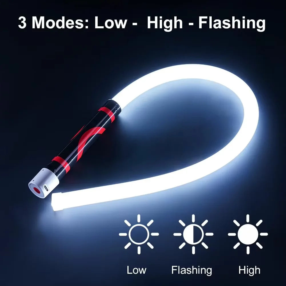 Light-up dog leash with three mode indicators on a dark background Main image