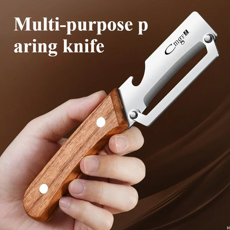 Stainless Steel Peeler with Wooden Handle Fruit & Vegetable Peeling Tool