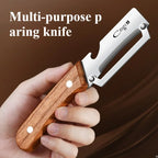 Stainless Steel Peeler with Wooden Handle Fruit & Vegetable Peeling Tool