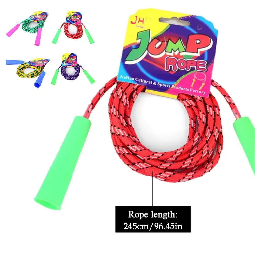 Soft Cotton Rubber Skipping Rope Kids Adults School PE Fitness