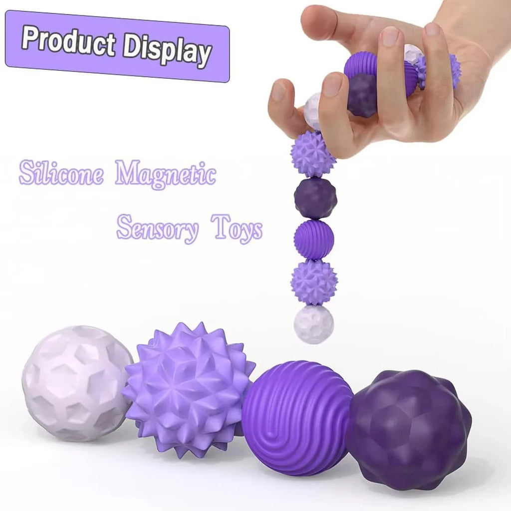 Silicone Magnetic Sensory Balls Fidget Stress Relief Toy