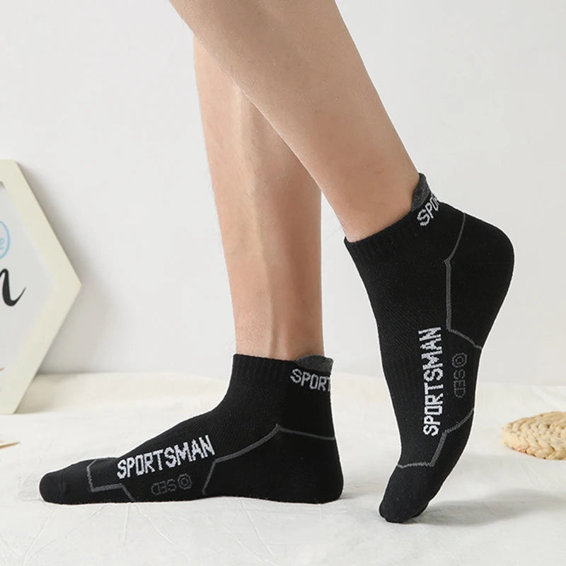 Breathable Basketball Socks Men 6 Pairs Sweat Absorbent Mesh Running