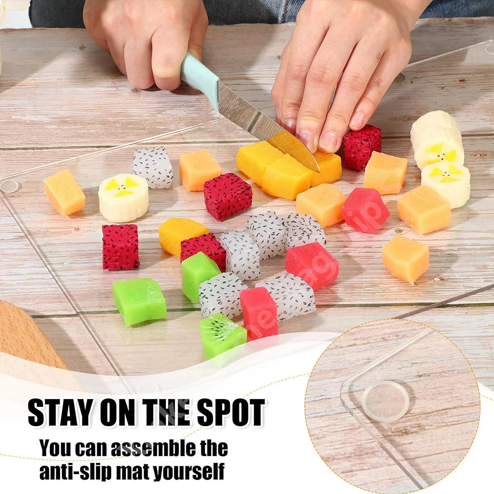Clear Acrylic Cutting Board Anti-Slip Kitchen Board