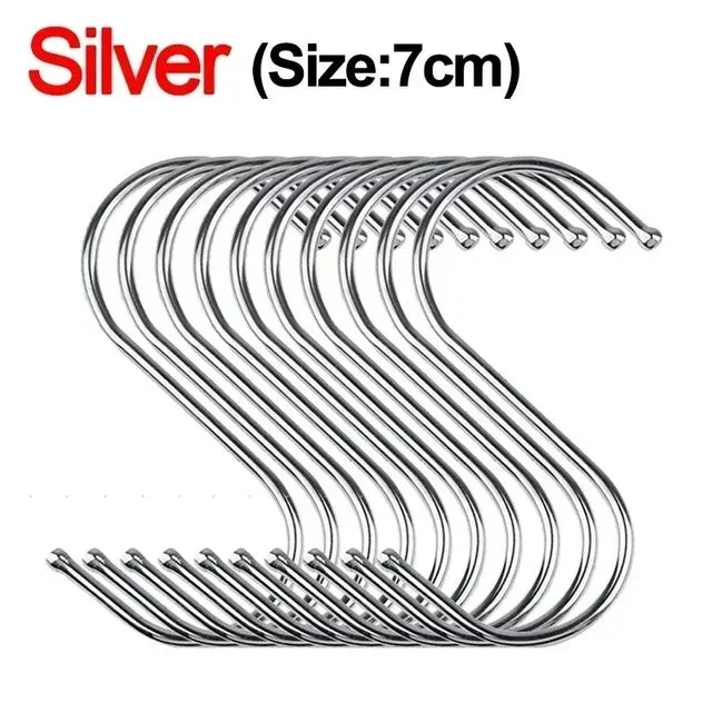 Stainless Steel S Hooks Kitchen Organizer