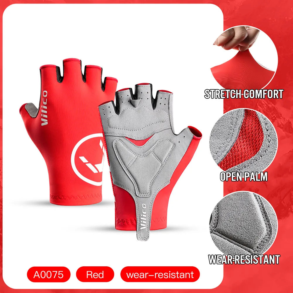 Half Finger Cycling Gloves Anti Slip MTB Road Bike Breathable