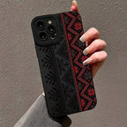 Vintage Totem Painting Case for iPhone 11 12 13 14 15 16 17 Pro Max