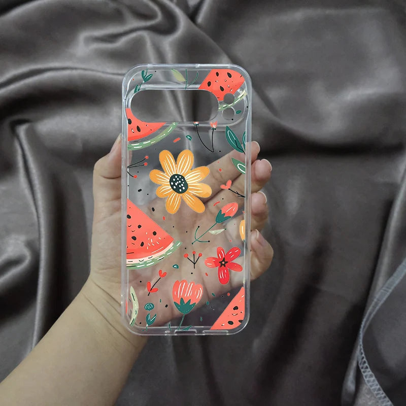 Cute Summer Fruit Floral Phone Case For Google Pixel 9 8 7 6 Cover