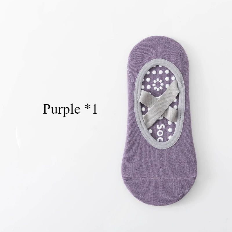 Women Yoga Socks Silicone Anti Slip Grip Pilates Ballet Breathable