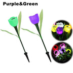 Solar Tulip Rose Flower Lights for Waterproof Garden Decor