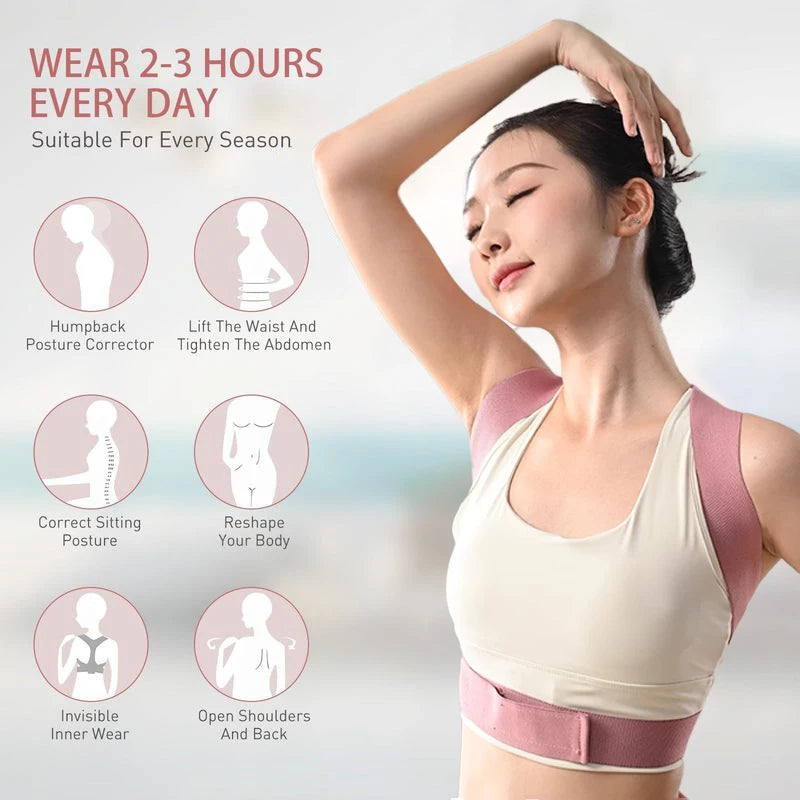 Invisible Posture Corrector Belt Adjustable Back Brace Support
