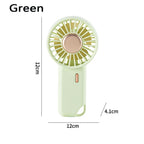 MEET SUN Mini Handheld Fan UK 3-Speed USB Rechargeable