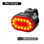 9LED Type-C Rechargeable Bike Flashlight Waterproof Light
