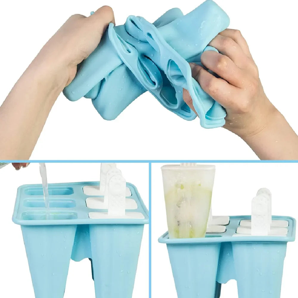 BPA Free Silicone Popsicle Mold – Reusable Easy Release Ice Pop Maker