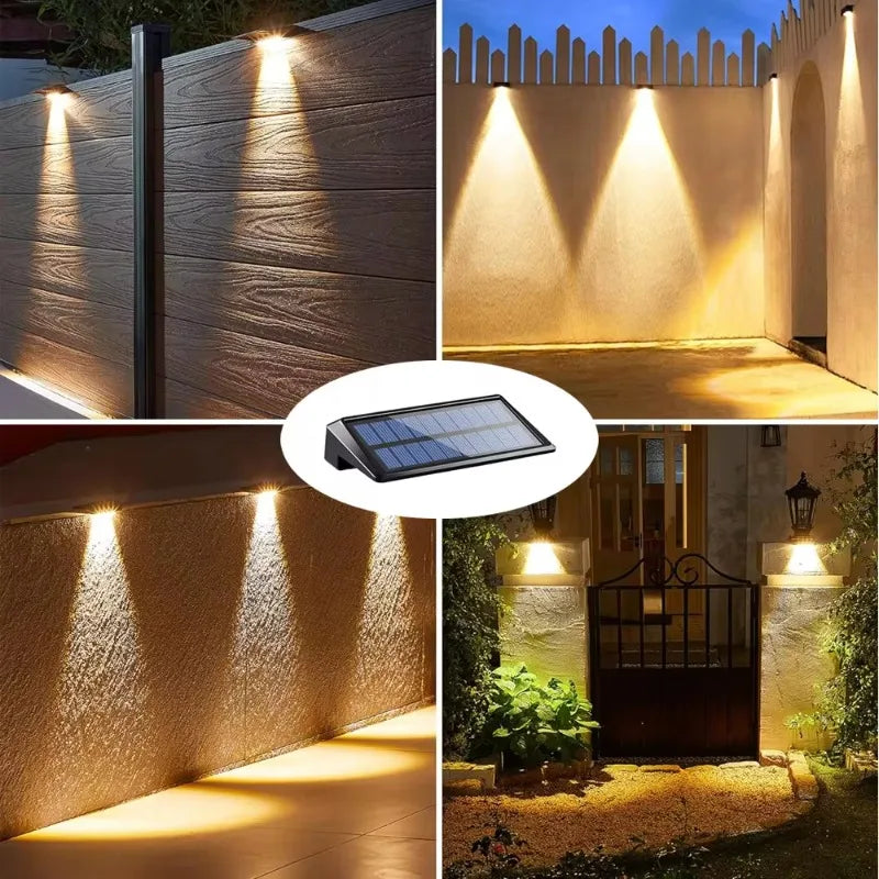 Outdoor Waterproof Solar Wall Lights for Garden & Courtyard Decor
