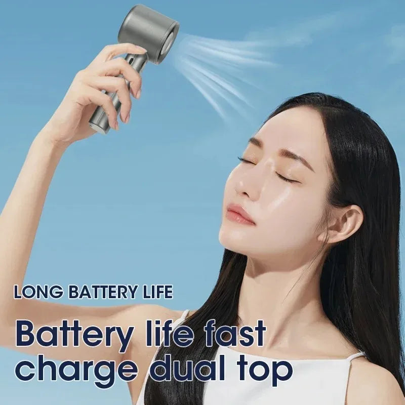 Mini Handheld Fan UK 4-Speed Quiet Portable Fan with Display