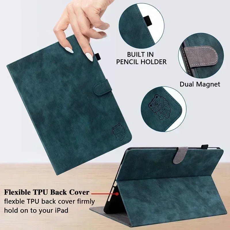 Leather Case for iPad Air 11 A16 11th 10th Pro 11 Mini 6 Air 3 Cover