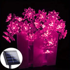 Solar Lotus Flower Fairy Lights Outdoor Garden Decor