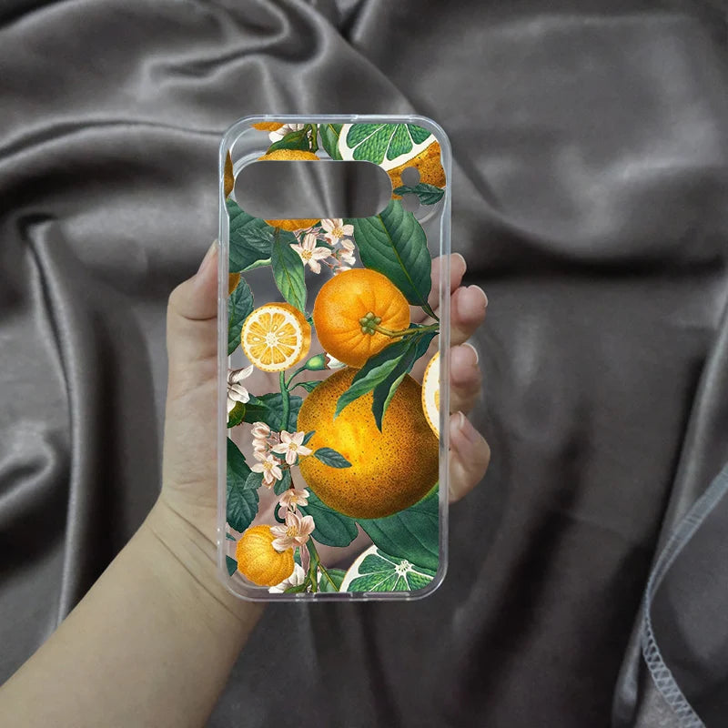 Cute Summer Fruit Floral Phone Case For Google Pixel 9 8 7 6 Cover