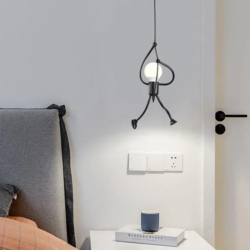Modern Iron Man Pendant Light for Home & Café Décor