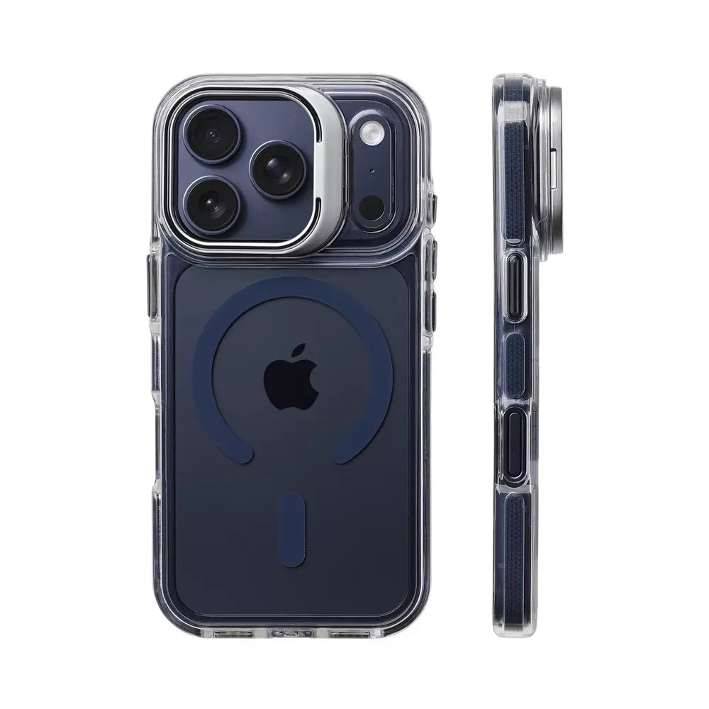 MagSafe Clear Bumper Stand Case for iPhone 12 13 14 15 16 17 Pro Max