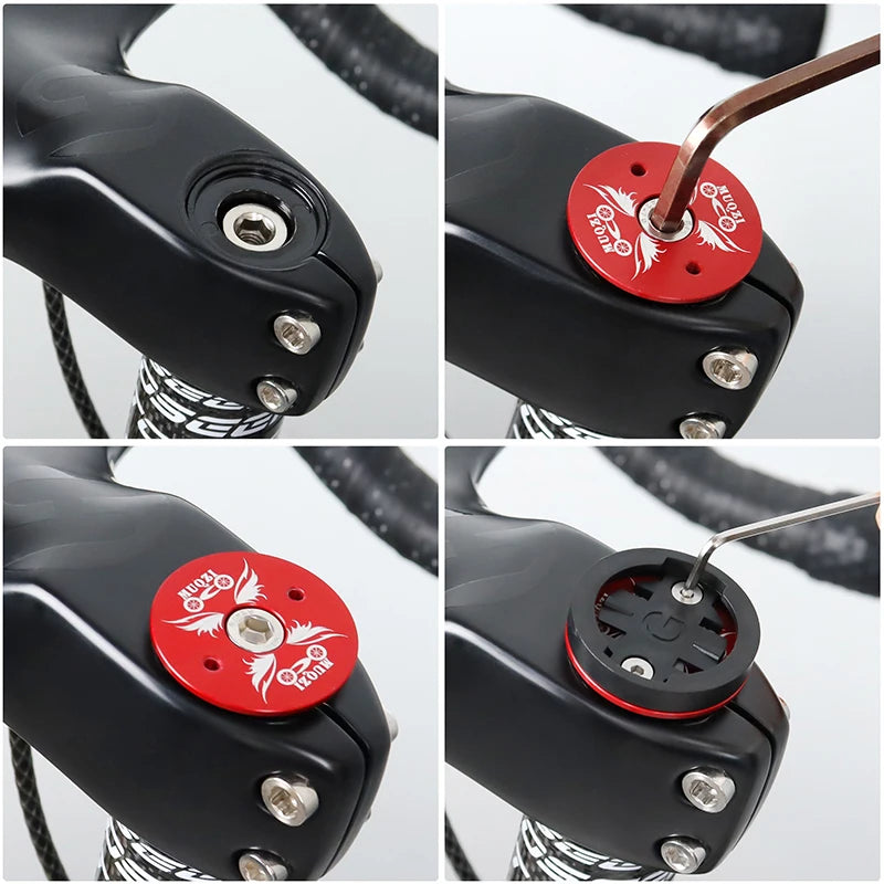 Bike Computer Mount Adapter Handlebar Stem Top Cap GPS Holder Secondary image